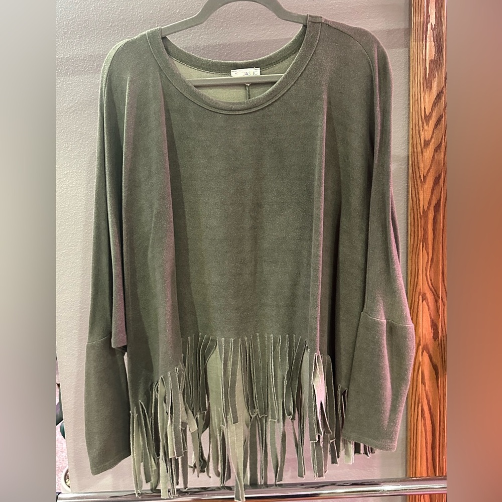 Fantastic Fawn Sage Knit Top